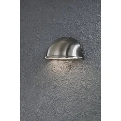 Wall luminaire TORINO, width 20cm, E14 max. 25W, stainless steel 304 / acrylic glass