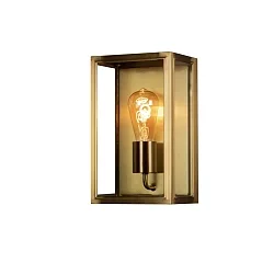 Luminaria de pared para exteriores CARPI E27 IP44, latón regulable
