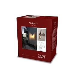 Luminaria de pared para exteriores CERIGNOLA  E27 IP44, color oxidado regulable