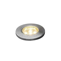 Luminaria empotrable en suelo versión incorporada, juego de 6 IP44, acero inoxidable, transparente