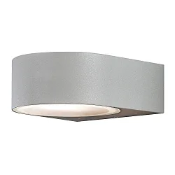 Luminaria de pared para exteriores TERAMO Arriba-Abajo E27 IP44, gris, ópalo
