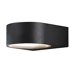 Luminaria de pared para exteriores TERAMO Arriba-Abajo E27 IP44, ópalo, negro