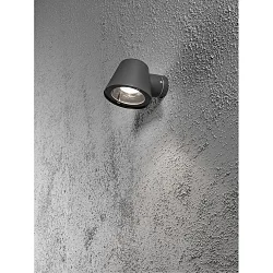 Outdoor wall luminaire TRIESTE, GU10 max. 35W, black aluminium / clear acrylic glass
