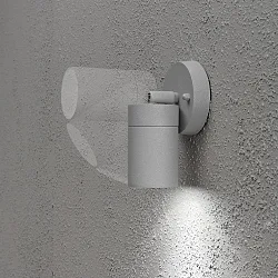 Luminaria de pared para exteriores MODENA giratorio GU10 IP44, gris, transparente