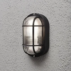 Luminaria de pared y techo ELMAS E27 IP44, negro
