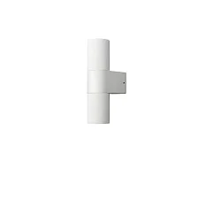 Luminaria de pared para exteriores TEMI Arriba-Abajo, cilíndrico GU10 IP54, blanco regulable