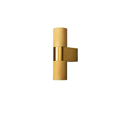 Luminaria de pared para exteriores TEMI Arriba-Abajo, cilíndrico GU10 IP54, dorado regulable