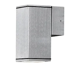 Luminaria de pared para exteriores MONZA GU10 IP44, aluminio eloxado, transparente