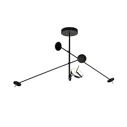 pendant luminaire INVISIBLE TRIPLEX DIM 3 flames, adjustable IP20, black dimmable