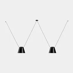 pendant luminaire ATTIC 2 2 flames, conical E27 IP20