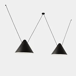 Luminaria colgante SUPER ATTIC 2 de 2 llamas, cónico E27 IP20