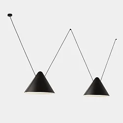 Luminaria colgante SUPER ATTIC 2 de 2 llamas, cónico E27 IP20