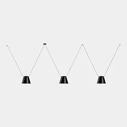 Luminaria colgante ATTIC 3 de 3 llamas, cónico E27 IP20