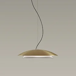 Luminaria colgante NOWAY BIG LED IP20, dorado mate