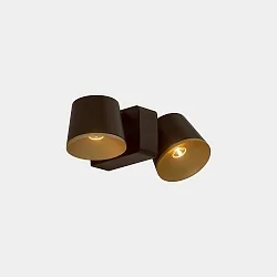 Luminaria de pared y techo DRONE DOUBLE LED de 2 llamas IP20, regulable
