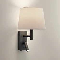 Luminaria de pared y techo METRICA SHADE READER E27 IP20, Pantalla excl, negro