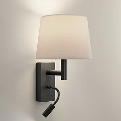 Luminaria de pared y techo METRICA SHADE EXTEND READER E27 IP20, Pantalla excl, negro
