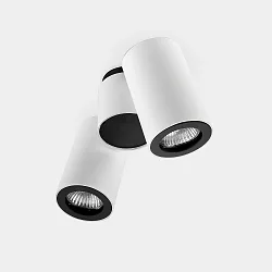 ceiling luminaire PIPE DOUBLE 2 flames, swivelling GU10 IP23, white dimmable