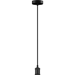 Luminaria colgante LOFT versión de montaje en superficie, 3 polos E27 IP20, negro regulable