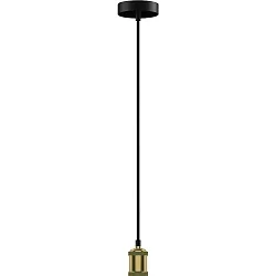 Luminaria colgante LOFT versión de montaje en superficie, 3 polos E27 IP20, dorado regulable