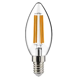 Filamento luminoso en forma de vela C35 E14 4,5W 470lm 2700K 320° CRI 80 