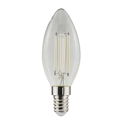 Filamento luminoso en forma de vela WHITE C35 E14 4,5W 470lm 4000K 320° CRI 80-89 