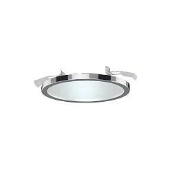 Luminaria empotrable para techos AQUA PLANO Ø 14.7CM rígido, CCT Switch, conmutable GX53 IP44, cromo, brillante 