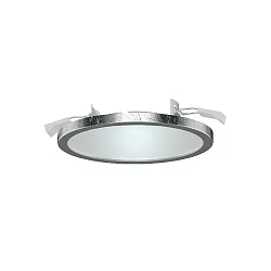 Luminaria empotrable para techos AQUA PLANO Ø 14.7CM rígido, CCT Switch, conmutable GX53 IP44, hoja de plata 