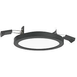 Luminaria empotrable para techos AQUA PLANO Ø 14.7CM rígido, CCT Switch, conmutable GX53 IP44, negro mate 