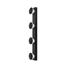 Luminaria de espejo AQUA HOLLYWOOD SPL de 4 llamas, CCT Switch, conmutable GU10 IP44, negro mate 