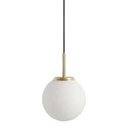 Luminaria colgante PALLA IP20, latón, negro regulable