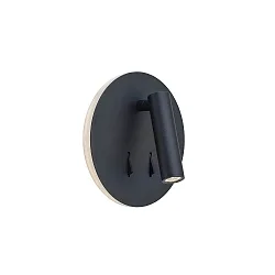 Luminaria de pared CIRCLE LED IP20, negro 