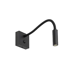 Luminaria de pared FLEX WALL LED IP20, negro regulable