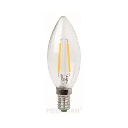 Filamento luminoso en forma de vela C35 E14 3W 250lm 2700K 360° CRI 80 