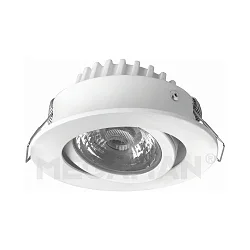 Recessed LED spot RICO DTW HR, IP44, 9W 1800-3000K 700lm 36°, CRi> 90, swiveling, dim2warm, white