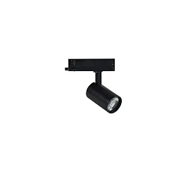 Foco trifásico MARCO 2 MIDI DBT giratorio, giratorio IP20, recubrimiento con polvo, negro, transparente 
