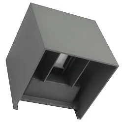 Luminaria de pared para exteriores MEGATRON WING LED Arriba-Abajo IP54, antracita, recubrimiento con polvo, transparente 