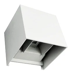 Luminaria de pared para exteriores MEGATRON WING LED Arriba-Abajo IP54, recubrimiento con polvo, transparente, blanco 