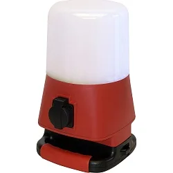 Luminaria de trabajo HELFA resistente a los impactos, con enchufe IP54, rojo, negro 