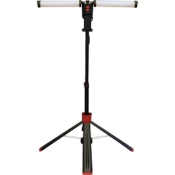 Luminaria de trabajo HELFA DUO de 2 llamas, con enchufe IP54, rojo, negro 