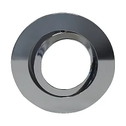 Recessed ring DECOCLIC, round, IP20, opening Ø 6.8cm, 230V / 12V, swiveling, incl. GU10- and GU5.3 socket, glossy chrome