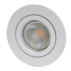 ceiling recessed luminaire DECOCLIC 68MM / GU10 + GU5.3 round, rigid GU10 IP44, white dimmable