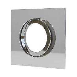 Luminaria empotrable para techos DECOCLIC 68MM / GU10 + GU5.3 angular, giratorio GU10 IP20, cromo, brillante regulable