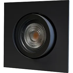 Carcasa empotrable DECOCLIC 68MM / GU10 + GU5.3 angular, giratorio, negro mate
