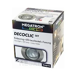 Recessed ring set DECOCLIC, round, opening Ø 6.8cm, incl. socket + MM26322 (CRi >90 Ra)