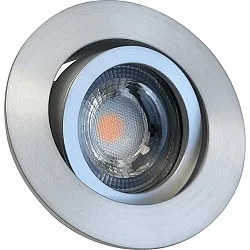 Luminaria empotrable DECOCLIC 68MM redondo, giratorio, Dim-To-Warm, juego de 1 IP20, acero cepillado regulable 7