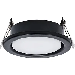 Luminaria empotrable MEGATRON PLANEX GX53 IP20, negro, barnizado