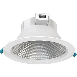 Luminaria empotrable FILA FR Ø 20CM CCT Switch, conmutable, multipower, con reflector IP54, blanco  14