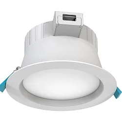 Luminaria empotrable FILA DF Ø 15CM CCT Switch, conmutable, multipower, con difusor IP54, blanco  13,5 / 18