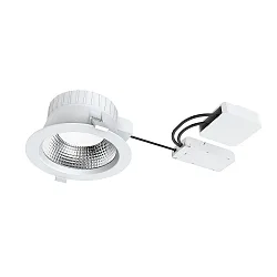 ceiling recessed luminaire FILA DALI FR 90° Ø 172MM round, rigid, DALI controllable, switchable IP54, white matt 